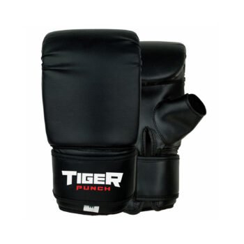 Tiger Punch Black Matt Boxing Bag Gloves
