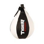 Tiger Punch Black & White Leather Speed Bag