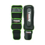 Tiger Punch Contrast Trim Leather Shin Guards